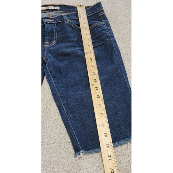 J Brand Women's Blue Denim Bermuda Shorts‎ Frayed Hem 5-Pocket Design Size 29 - Picture 13 of 15